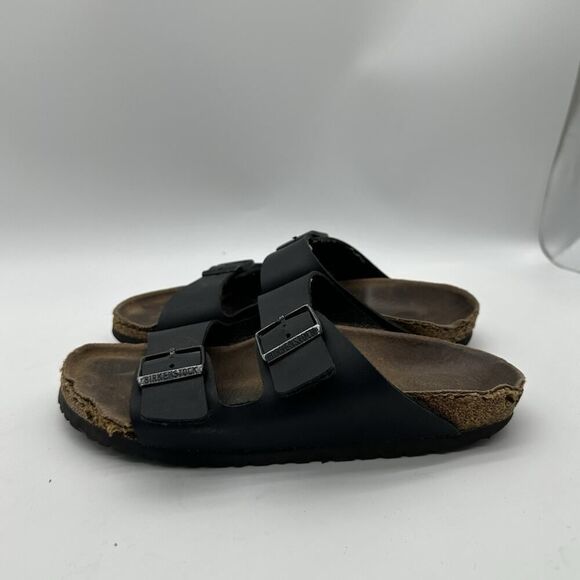 Womens Size 39 US 8.5 Birkenstock Arizona Black Birko-Flor Sandals Slip On - Picture 4 of 11
